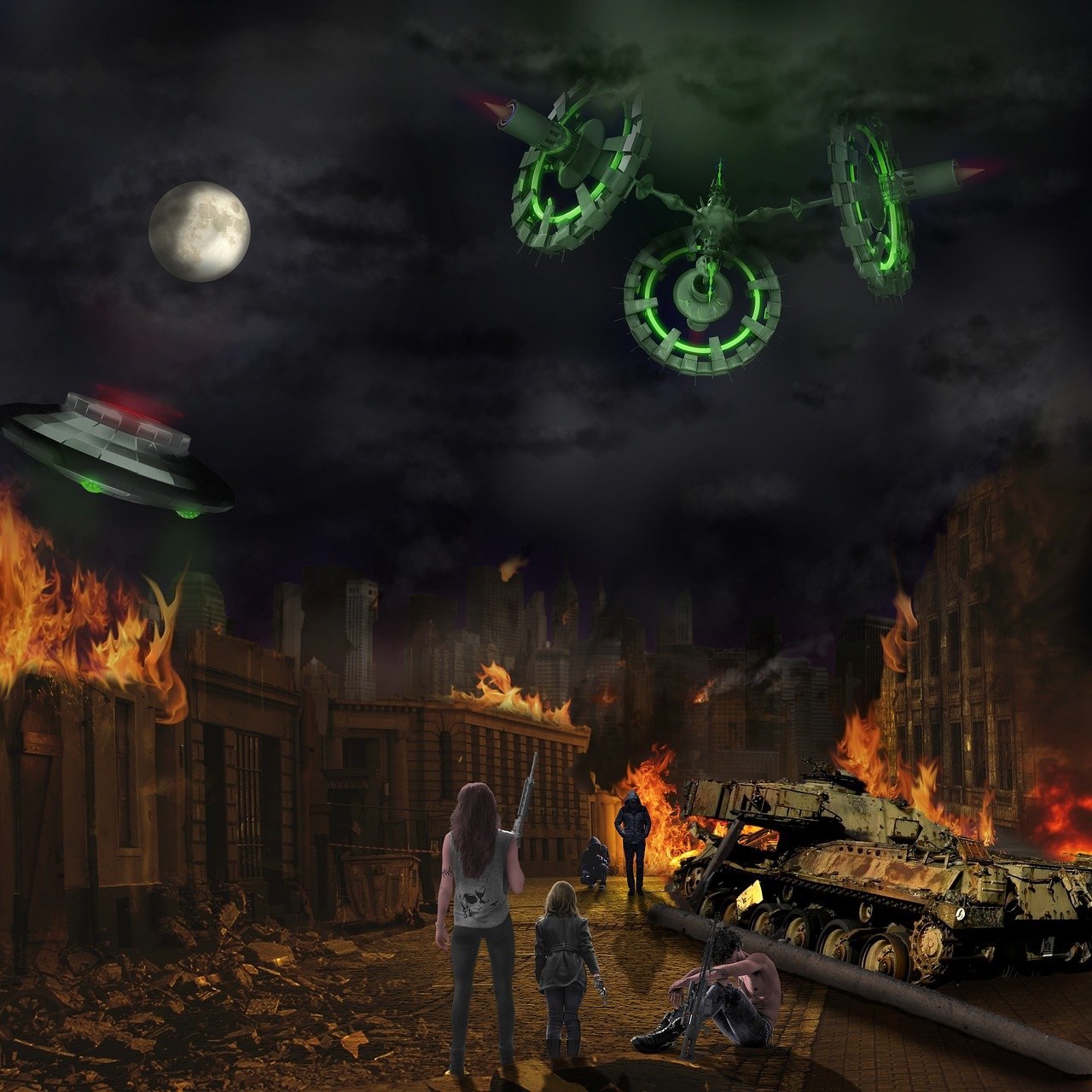 invasion, spaceship, fire, invasion, invasion, spaceship, spaceship, spaceship, spaceship, spaceship