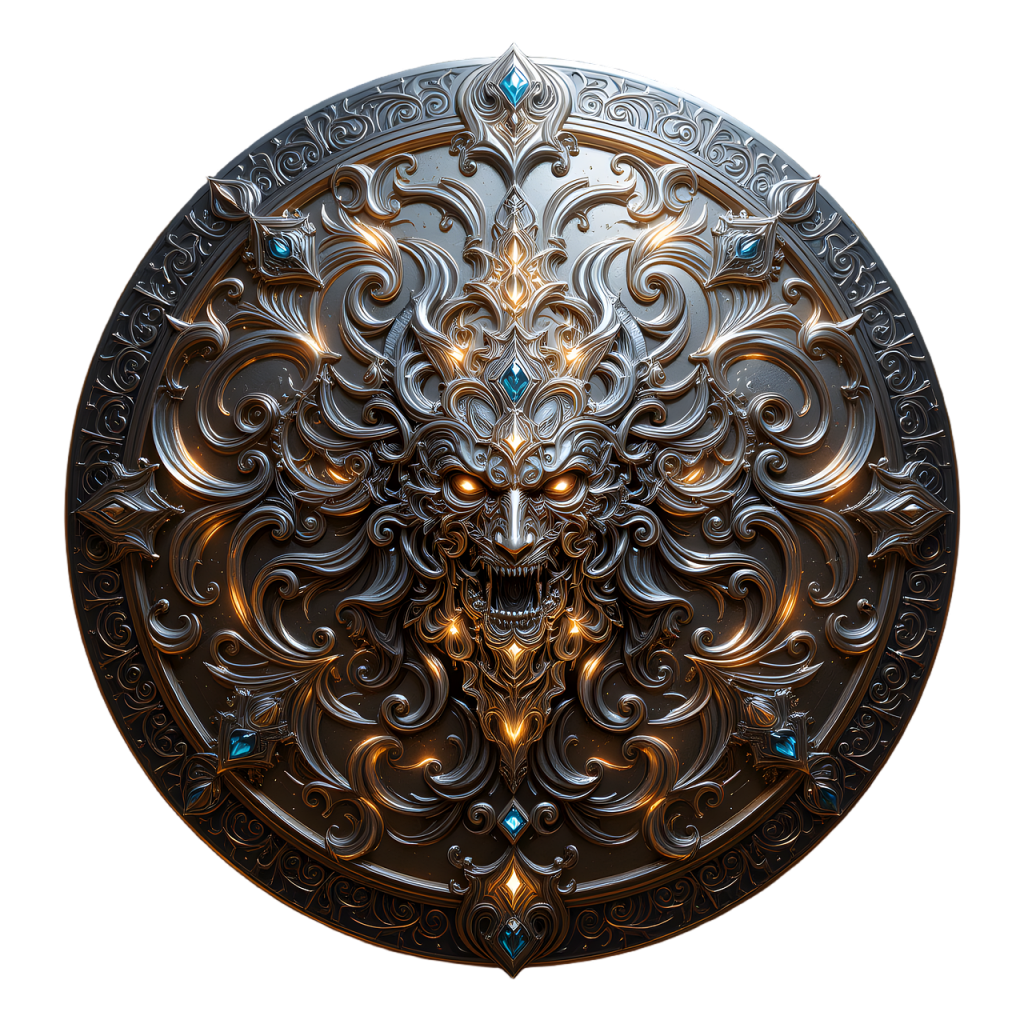 coat of arms, shield, protection, armor, emblem, symbol, ares, war, battle, silver, ai generated, cutout