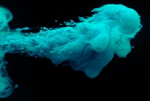 blue smoke on black background